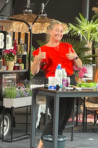 Sarah Huning für proWIN vor der Kamera